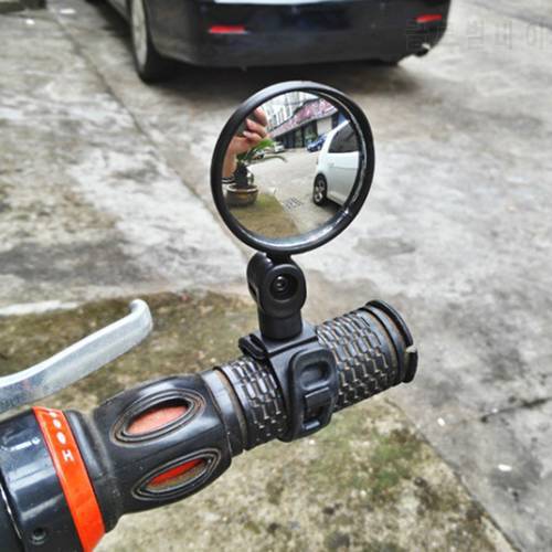Mini Adjustable Bike Rearview Mirror Bike Bicycle Handlebar Flexible Safe Rearview Rear View Mirror 360 Degrees Rotate Cycling