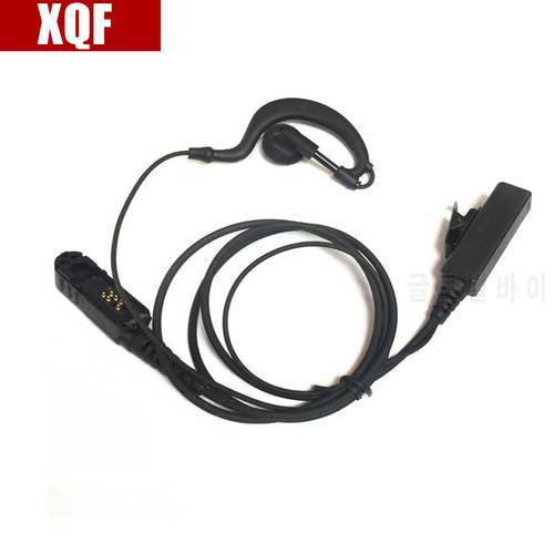 XQF 10PCS Earhook headset headphone big PTT for motorola DEP550 DEP570DP2000XIR P6600XIR P6608XIR E8600XPR 3300 walkie talkie