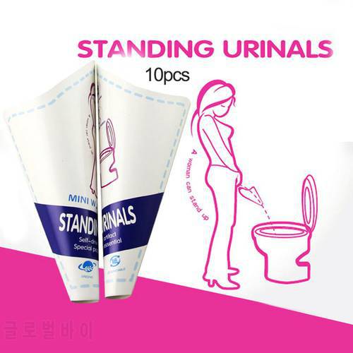 10pc/lot Disposable Paper Urinal Woman Urination Device Stand Up Pee for Camping Travel Portable Female Outdoor Toilet Tool