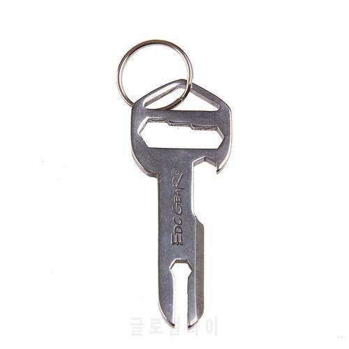 1PC EDC Gear Portable Stainless Steel Keychain Key Tool Pendant Wrench Bottle Opener Mini Unpacking knife Outdoor Multi-tool