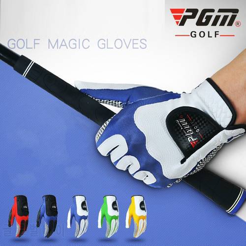 PGM Men&39s Golf Microfiber Cloth Gloves Left/Right Hand Gloves Breathable Elastic Particles Slip-resistant Golf Accessories