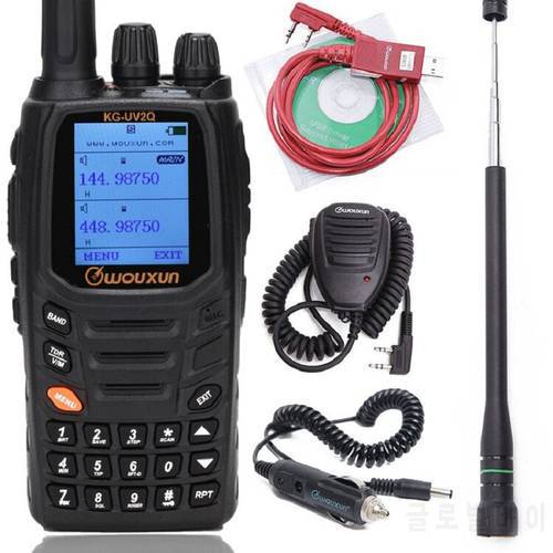 Wouxun KG-UV2Q 8Watts High Power 7 bands/Air Band Cross band Repeater Portable Radio Upgrade KG-UV9D Plus Walkie Talkie