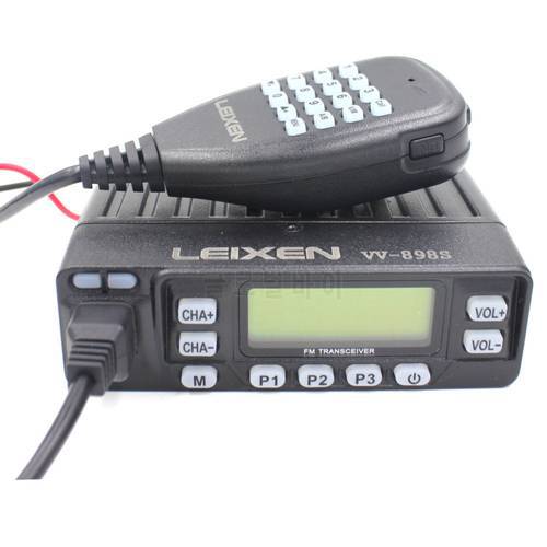 LEIXEN VV-898S Mini Moblie Radio 136-174&400-480MHz Dual Band Car Transceiver Amateur Ham Radio + USB Programming Cable