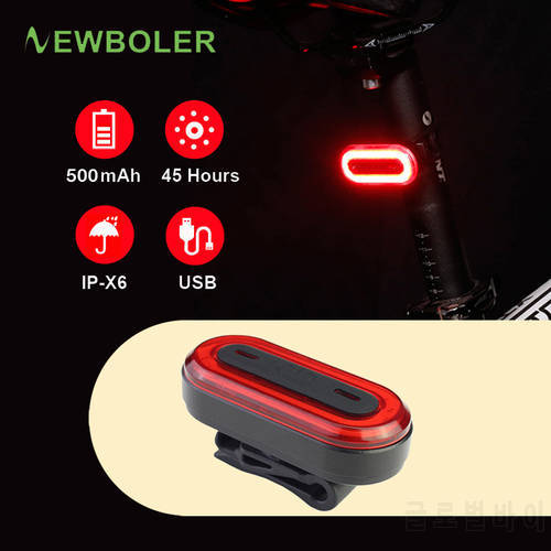 NEWBOLER 120 Lumens USB Rechargeable Bicycle Rear Light Cycling LED Taillight MTB Road Bike Tail Light Back Lamp for Bicycle