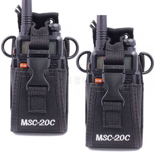 2PCS Radio Case Holder MSC-20C Nylon Carry Case For BaoFeng UV-5R Series UV-B5/B6 UV-8HX BF-UVB2 Plus Walkie Talkie Radio