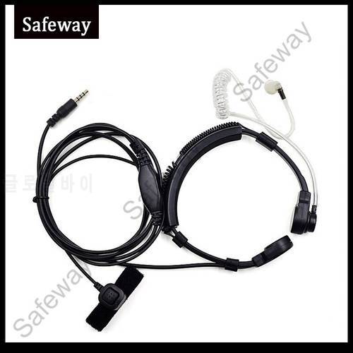 3.5mm Throat Mic With Extendable Neckband Microphone Earpiece Headset for Samsung Galaxy S6 Edge+ S5S4 PHONE