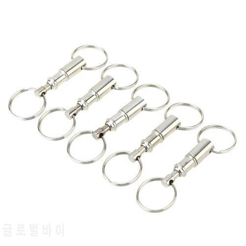 Quick Release Pull-Apart Removable Keyring Release Keychain Detachable Keychain Accessory Lock Holder Key Rings Outdoor Tool