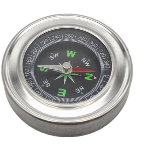 HSEAYM 60mm Metal Stainless Steel Compass Outdoor Mini Handheld Portable Pocket Compasses Climbing Hiking Gift