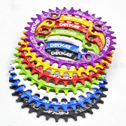 Deckas 104BCD Round Narrow Wide Chainring MTB Mountain Bicycle 32T 34T 36T 38T Crown Crankset Single Tooth Plate Parts 104 BCD