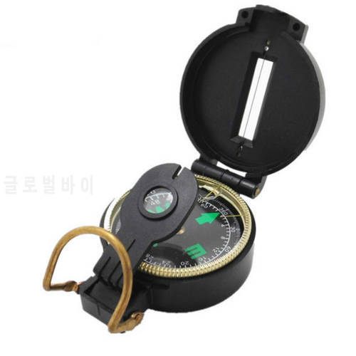 Portable Black Folding Lens Compass Military Multifunction Compass Boat Compass Dashboard Dash Mount Outdoor Tools