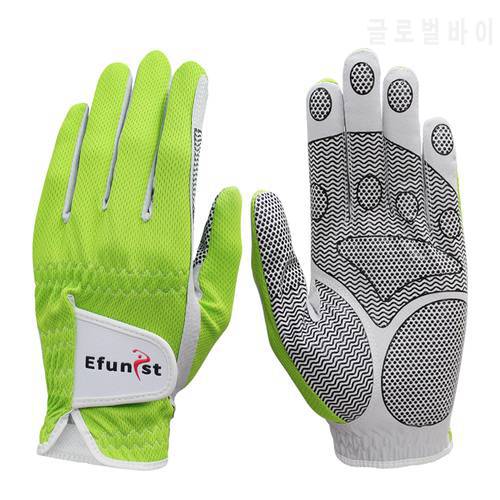 Pack 1 Pcs Efunist Golf Glove Men Left Hand Breathable Green 3D Performance Mesh Non-slip Micro Fiber Golf Gloves Mens Man