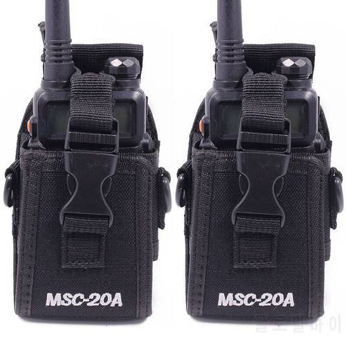 2Pcs Abbree MSC-20A Nylon Walkie Talkie Carry Case Holder For Baofeng Two Way Radio UV-5R/82 BF-888S Series Radio Case Holster