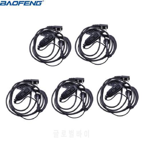 5pcs BAOFENG Accessories Original Dual PTT Baofeng Headset Earpiece With Mic For Baofeng UV-82 UV 82 UV82L UV-89 Walkie Talkie