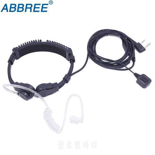 ABBREE Extendable Throat MIC PTT headphone Headset for Kenwood BAOFENG BF-888s UV-5R UV-82 UV-5RE 2 way radio Walkie Talkie uv5r