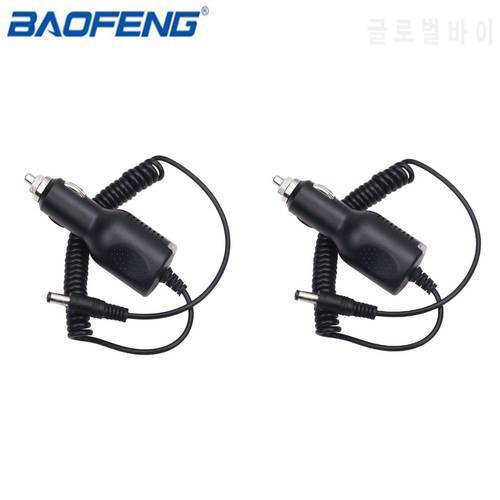 2PCS Battery Cable Line Baofeng UV-5R Car Charge For UV-82 UV-9R Pro UV-9R UV-S9 GT-3 Plus Charger Walkie Talkie Accessories