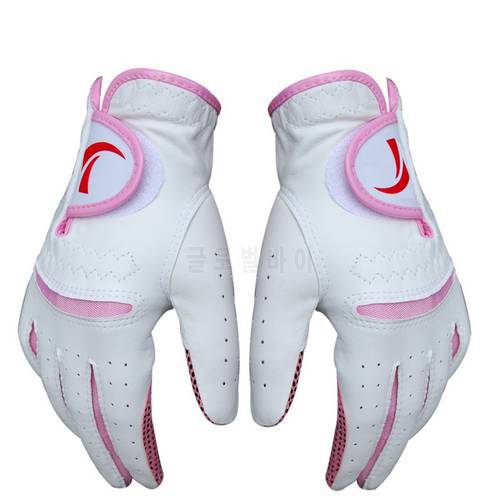 Women Genuine Leather Golf Gloves Left Right Hand Soft Breathable Sports Gloves Pure Sheepskin Anti-Slip Golf Accesories D0632