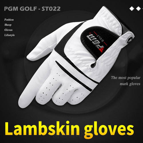Men Soft Leather Golf Gloves Male Outdoor Left/Right Hand Golf Gloves Sweat Absorbent Breathable Sports Golf Accessories D0515