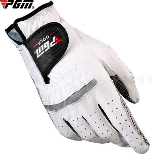 Professional Men Real Leather Golf Gloves Left Right Hand Outdoor Sport Training Clubs Gloves Non-slip Wearable Grip Fits Well
