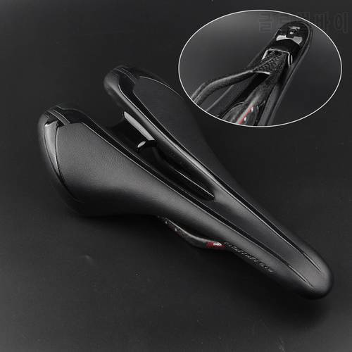 Bike Saddle Full Carbon Fiber Power Sponge Super Light Leather Cushion Pads Ride Cycling Bicycle Triathlon Cycling Seat