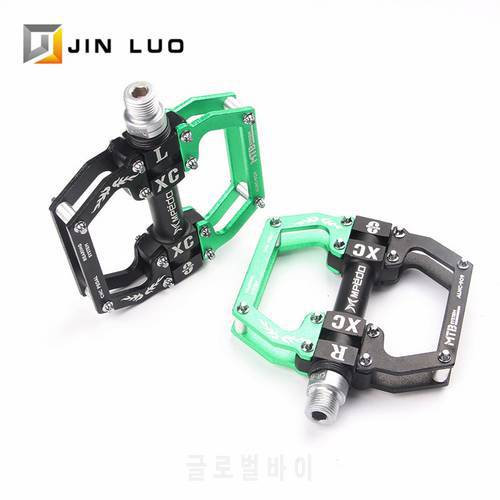 MTB BMX Pedals 3 Sealed Bearing Bicycle Pedal Anti-slip Cleats Pegs Crank Flat Aluminum Alloy Road Mountain Cycling Accessories