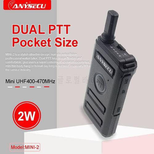 ANYSECU MINI-2 SC-600 RT18 PMR Mini Radio Walkie Talkie FRS Dual PTT VOX Two-way Radio portable transceiver Walkie-Talkie