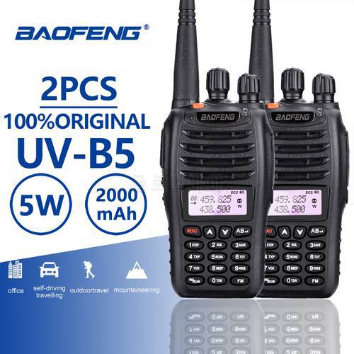 2pcs Baofeng UV-B5 Walkie Talkie Police Equipment Professional Dual Band PTT UV B5 Mobile CB Radio Hf Transceiver Ham Radio UVB5