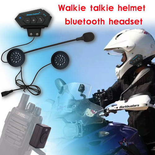 Motorcycle Helmet Walkie Talkie Hands-Free Helmet Bluetooth Headset Wireless Headphones For Bike Car Locomotive BT Earphone