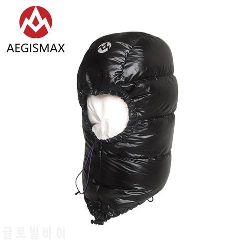 AEGISMAX Black HAT Outdoor Camping Keep Warm Down Hat Unisex Ultra-Light Sleeping Bag Accessory