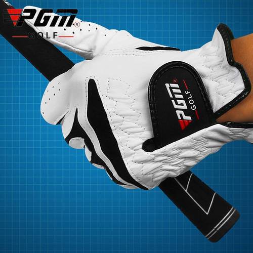 Pgm Golf Right/Left Hand Gloves Mens Leather Anti-skidding Golf Gloves Full Hand Breathable Wear-Resistant Gloves D0013