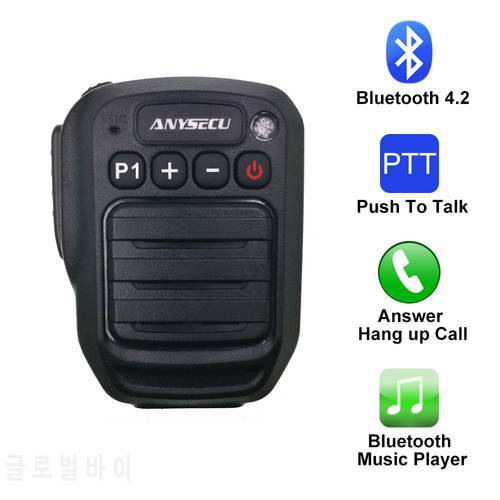 HB980 Bluetooth PTT Microphone Support Zello PTT Moblie Phone with Baofeng UV-5R UV-82 Walkie Talkie Two Way Ham Radio