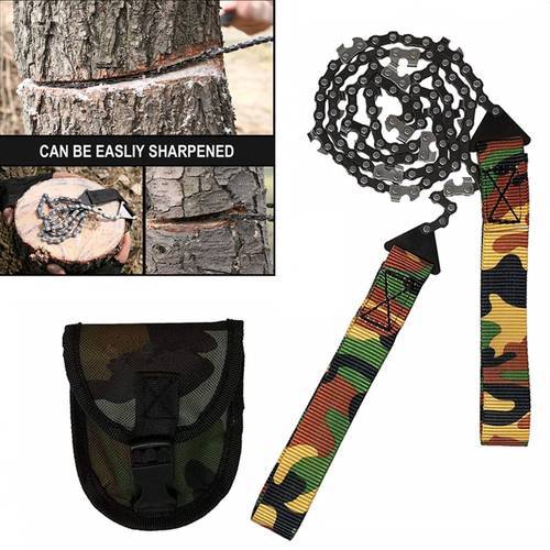 Outdoor Pocket Chainsaw Chain Folding Hand Saw Tool for SurvivalGear Camping Hunting Tree Cutting Emergency Kit Outdoor Survival