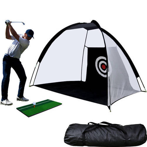 Professional Portable Folding Golf Putting Swing Training Cages Mats Net Tee Outdoor Indoor Golf Club Target Tent Trainer Aids