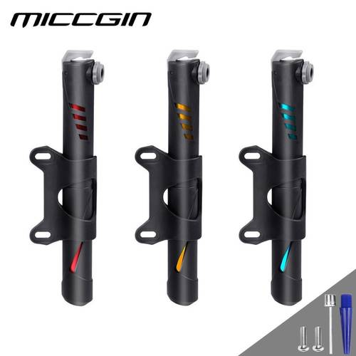 Bike Pump Portable Mini High Pressure Engineering Design Bicycle Cycling Pump Schrader Presta Valve Swithable MICCGIN