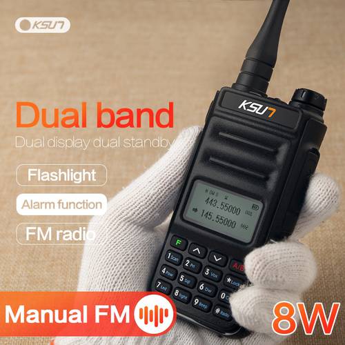 KSUN 8W VHF UHF Two Way Radio Talkie Walkie Radio Station Radio Comunicador ham Radio Walkie-talkie 10 km