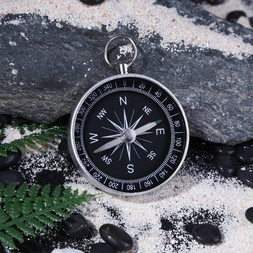 Compass Outdoor Survival Compass Tool G44-2 Keychain compass Portable Aluminum Alloy Tempered Glass Production Metallic Feel