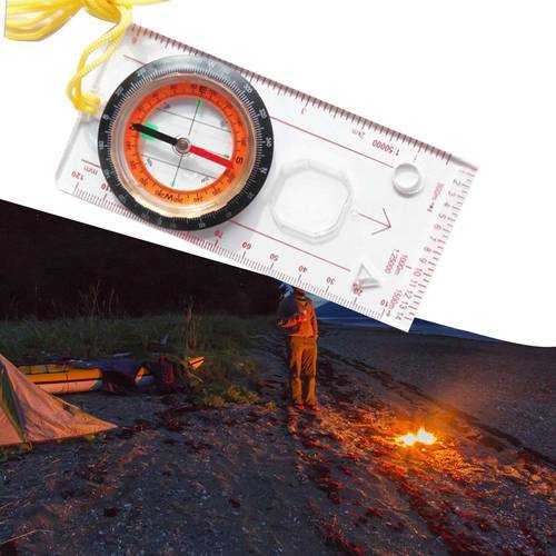 New Outdoor Camping Directional Cross-country Race Map Special Scale Ruler Compass Map Compass Baseplate Ruler Hiking Compa G0J0