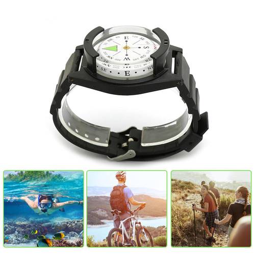 Outdoor Waterproof - Wrist Compass Watch Military Survival Tool Strap Band Bracelet Gear GPS For Climbing Hiking Diving