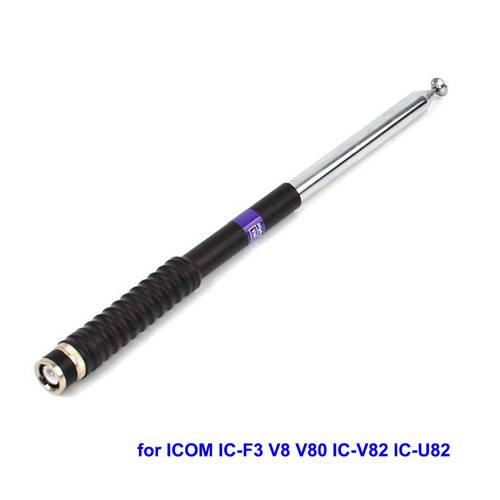 Gain Telescopic BNC Antenna for ICOM V8 V80 IC-V82 IC-U82 F33 F34 F70 F3161 F3162 F3029 Kenwood TK300 TK310 TK320