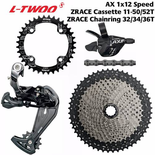 LTWOO AX12 12 Speed Shifter + Rear Derailleurs + 50T 52T ZRACE Cassette / Chainring + SUMC S12 Chain Groupset, Eagle 12