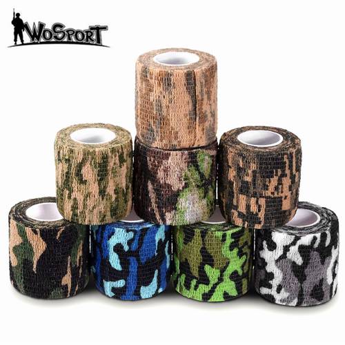 Multi-functional Camo Tape Non-woven Self-adhesive Camouflage Hunting Camping Paintball Airsoft Rifle Waterproof Non-Slip Tape