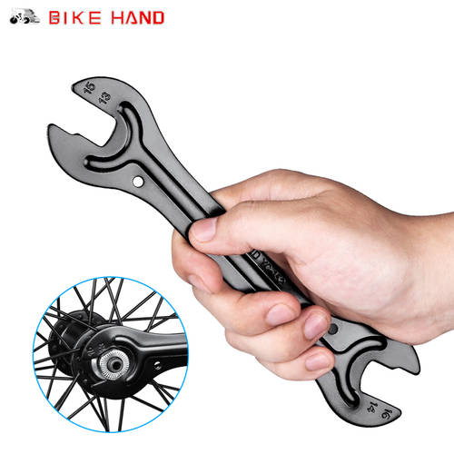 BikeHand 2pcs Bicycle Hub Cone Spanner Wrench 13/14/15/16mm Double Ends Dual Sizes Bike Repair Tools Cup Cone Bearing Bike Tools