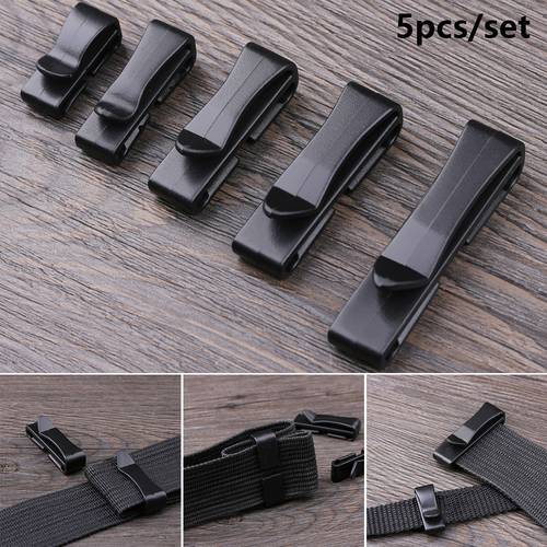 5PCS Molle Webbing Waist Buckle Strap Belt End Clip Adjust Keeper Tactical Backpack Buckles Camping Hiking Outdoor Military Tool