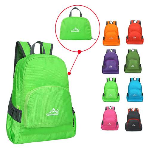 Outdoor Sports Lightweight folding backpack bag waterproof bag For Travel camping hiking Mountaineering