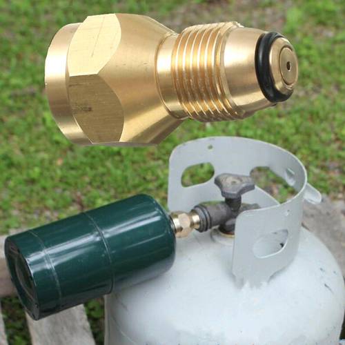 Outdoor Propane Refill Brass Adapter LP Gas 1 Lb Cylinder Tank Coupler Connector Gas Burner Brass Coleman Stove Propane Cylinder