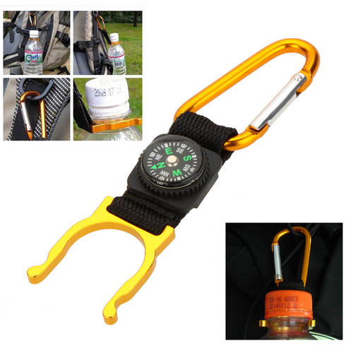 Aluminum Carabiner Water Bottle Buckle Hook Holder Clip Portable Tactical Camping Hiking Key Chain Multi-color Colorful