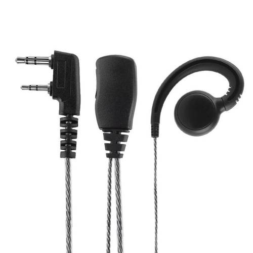 180 Degree Swivel Earpiece Earphone Earhook Headset with Microphone PTT for Kenwood/Baofeng 2 Way Radio Walkie Talkie Interphone