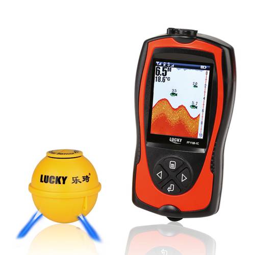 LUCKY FF1108-1CWLA Rechargeable Wireless Sonar for Fishing 45M Water Depth Echo Sounder Fishing Finder Portable Fish Finder