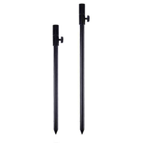 1/2Pcs Carp Fishing Bank Stick Adjustable Aluminum Bandstick for Bite Alarm Extension Rod Fishing Tackle Accessories Black