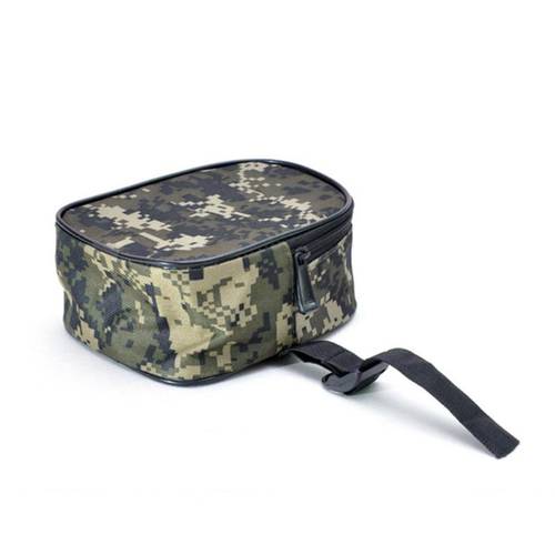 Fishing Reel Storage Bag Portable Digital Army Green Digital Camouflage Outdoor Protective Case Pouch Fishing Accessories