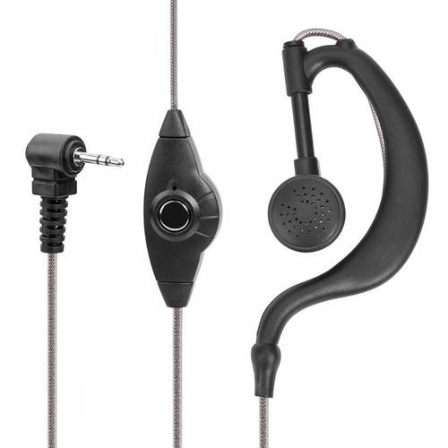 Universal 1Pin G Shape 2.5mm Ear Hook Earpiece Headset w/PTT Mic for Motorola MTH600 MTH650 MTH600 MTH800 MTH850 MTP850